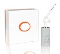 LOWENERGIE Energy Saving Time Lag Switch with PFCC Capacitor - Adjustable Delay Rundown, Illuminated Push Button - Bundle of 2 for Lighting Efficiency