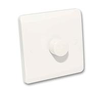 Lowenergie LED Dimmer Switch Light Switch for Dimmable Low Load Lighting Faceplate 3W to 250W 240V (SINGLE, WHITE PLASTIC)