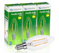 LOWENERGIE LED Filament Candle Bulb C37 E14 Screw 2W 30W Equivalent Warm White 2700K Energy Saving (3)