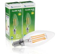 LOWENERGIE LED Filament Candle Bulb C37 E14 Screw 3.5W 50W Equivalent Warm White 2700K Energy Saving (2)