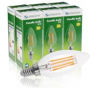LOWENERGIE LED Filament Candle Bulb C37 E14 Screw 3.5W 50W Equivalent Warm White 2700K Energy Saving (6)