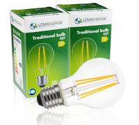 LOWENERGIE LED Filament Light Bulb A60 GLS E27 Screw 6.6W 100W Equivalent Warm White 2700K Energy Saving (2)