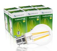 LOWENERGIE LED Filament Light Bulb A60 GLS E27 Screw 6.6W 100W Equivalent Warm White 2700K Energy Saving (6)