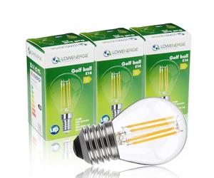 LOWENERGIE LED Filament Light Bulb G45 Golf Ball E14 Screw 3.5W 40W Equivalent Warm White 2700K Energy Saving (3)