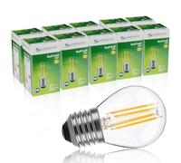 LOWENERGIE LED Filament Light Bulb G45 Golf Ball E27 Screw 5.9W 80W Equivalent Warm White 2700K Energy Saving (10)
