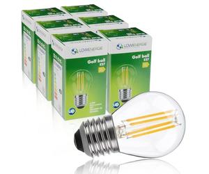 LOWENERGIE LED Filament Light Bulb G45 Golf Ball E27 Screw 5.9W 80W Equivalent Warm White 2700K Energy Saving (6)