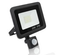 LOWENERGIE LED FloodLight Waterproof IP65 (20w PIR, Black)