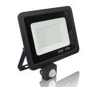 LOWENERGIE LED FloodLight Waterproof IP65 (50w PIR, Black)