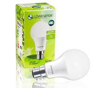 LOWENERGIE LED Light Bulb 7W B22 Bayonet Day White 6000K A60 GLS Lamp - 60W Equivalent Energy-Saving Everyday Lighting [Energy Class F]