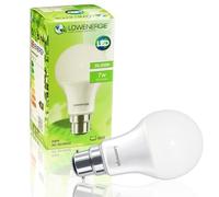 LOWENERGIE LED Light Bulb 7W B22 Bayonet Warm White 3000K A60 GLS Lamp - 60W Equivalent Energy-Saving Everyday Lighting [Energy Class F]