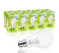 LOWENERGIE LED Light Bulbs 10W B22 Bayonet Cool White 4000K A60 GLS Lamps - Pack of 10, 75W Equivalent Energy-Saving Lighting [Energy Class F]