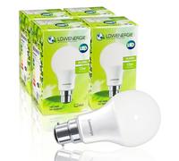 LOWENERGIE LED Light Bulbs 10W B22 Bayonet Cool White 4000K A60 GLS Lamps - Pack of 4, 75W Equivalent Energy-Saving Lighting [Energy Class F]