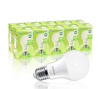 LOWENERGIE LED Light Bulbs 10W Edison Screw E27 Day White 6000K A60 GLS Lamps - Pack of 10 Energy-Saving Everyday Lighting [Energy Class F]