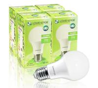 LOWENERGIE LED Light Bulbs 10W Edison Screw E27 Day White 6000K A60 GLS Lamps - Pack of 4 Energy-Saving Everyday Lighting [Energy Class F]