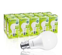 LOWENERGIE LED Light Bulbs 15W B22 Bayonet Warm White 3000K A65 GLS Lamps - Pack of 10, 100W Equivalent Energy-Saving Everyday Lighting [Energy Class F]