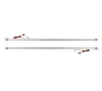 Lowenergie LED Lighting Tube Strip Light 12V DC Camping Caravan Boats or Solar Powered (1200mm (4ft) x 2)