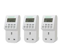 Lowenergie Programmable Plug-In 7 Day Timer Switch Socket - Pack Of 3