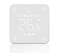 Lowenergie Smart WiFi Programmable Thermostat for Underfloor Electric Heating - 16A Load, Sensor Cable, Touchscreen Control, 7-Day Scheduling, Energy-Saving Modes, Alexa & Google Compatible