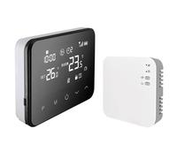 Lowenergie Smart Wifi Thermostat Digital 7-Day Programmable Central Heating with Receiver with stand Economy & Auto Modes Remote Heating Control from Smart Phone Sleek Design
