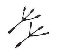 LOWENERGIE Solar Panel Connector plug Triple Y-BRANCH Cable Splitter Or Coupler Series Connection (5)
