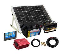 LOWENERGIE Solar Panel Electricity Generator Kit Charge Controller Battery Inverter (150/1000w, PWM CONTROLLER)