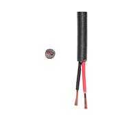 LOWENERGIE Thin Wall Cable Twin 2 Core 12v 24v Black Red Round PVC Wire Auto Marine Solar (2 Metre Coil, 0.75mm2 14A)