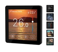 LOWENERGIE Wifi Smart Heating Thermostat Digital Colour Touch Screen 7-Day Programmable with floor sensor probe, comfort, economy and programme modes, Smart Life App