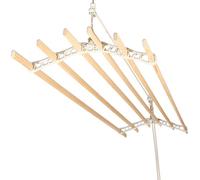 LOWENERGY 6 Lath Pulley Clothes Airer Ceiling Maid - Traditional Victorian Laundry Rack Dryer for Kitchen, Utility, Bathroom or Garage (White 1.0M)