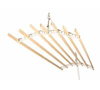 LOWENERGY 7 Lath Pulley Clothes Airer Ceiling Maid - Traditional Victorian Laundry Rack Dryer for Kitchen, Utility, Bathroom or Garage (White 2.1M)