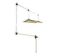 LOWENERGY Lath Pulley Clothes Airer Ceiling Maid - Traditional Victorian Laundry Rack Dryer for Kitchen, Utility, Bathroom or Garage (6, D Black, 2.4 Meter)