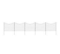 vidaXL Arched Garden Fence Set 77.5x78.5cm Green Garden Barrier Border Edging