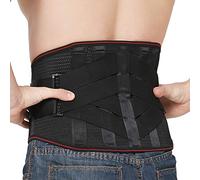 Lower Back Braces for Back Pain Relief - Compression Belt for Men & Women - Lumbar Support Waist Backbrace for Herniated Disc, Sciatica, Scoliosis - Breathable Mesh Design, Adjustable Straps(M, Black)