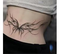 Lower Back, Lower Abdomen And Chest, Butterfly Herb Tattoo Sticker For Men And Women, Semi Permanent Sticker, Waterproof Fake Tattoo