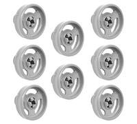 Lower Basket Wheels & Axles Compatible with Hoover HED6612/1-80 0120200345 49037409 Indesit C00094189 C00104638 C00056347 IDL40UK.C IDL500UK DI620UK DI62UK DI65UK Dishwasher 35MM (Pack of 8)