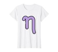 Lower Case ETA - Seventh Letter of the Gr lphabet Value Graphic T-Shirt, Women, White, XL