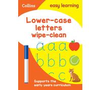 Lower Case Letters Age 3-5 Wipe Clean Activity Book (Collins Easy Learning Preschool)