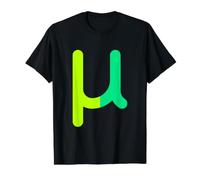 Lower Case Mu - Twelfth Letter of the Gr lphabet Value Graphic T-Shirt, Men, Black, S