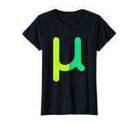 Lower Case Mu - Twelfth Letter of the Gr lphabet Value Graphic T-Shirt, Women, Black, L