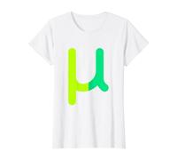 Lower Case Mu - Twelfth Letter of the Gr lphabet Value Graphic T-Shirt, Women, White, L
