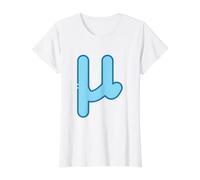 Lower Case Mu - Twelfth Letter of the Gr lphabet Value Graphic T-Shirt, Women, White, M