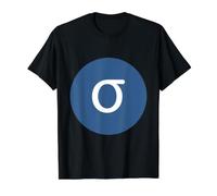 Lower Case Sigma - Eighteenth Letter of the Gr lphabet Value Graphic T-Shirt, Men, Black, L