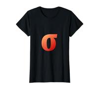 Lower Case Sigma - Eighteenth Letter of the Gr lphabet Value Graphic T-Shirt, Women, Black, L