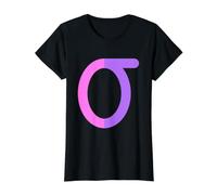 Lower Case Sigma - Eighteenth Letter of the Gr lphabet Value Graphic T-Shirt, Women, Black, S