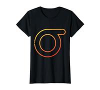 Lower Case Sigma - Eighteenth Letter of the Gr lphabet Value Graphic T-Shirt, Women, Black, S