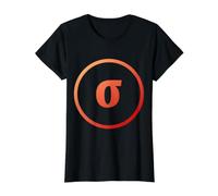 Lower Case Sigma - Eighteenth Letter of the Gr lphabet Value Graphic T-Shirt, Women, Black, XS