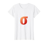 Lower Case Sigma - Eighteenth Letter of the Gr lphabet Value Graphic T-Shirt, Women, White, L