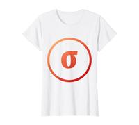 Lower Case Sigma - Eighteenth Letter of the Gr lphabet Value Graphic T-Shirt, Women, White, L