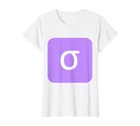 Lower Case Sigma - Eighteenth Letter of the Gr lphabet Value Graphic T-Shirt, Women, White, S