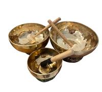 Lower Chakra healing Set of Handmade Singing Bowls