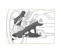 Lower Control Arm With Bushings Compatible With Nissan Maxima 2009-2014 | Passenger Side Right; Includes Bushings